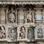 Reliefs im Tempel von Belur,Karnataka
