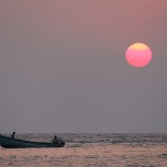 Sonnenuntergang am Om Beach, Gokarna